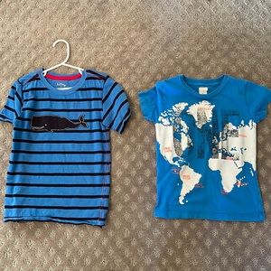 Crewcuts T-shirt and Hatley boutique brand appliqué t shirt boys size 5 and 4/5